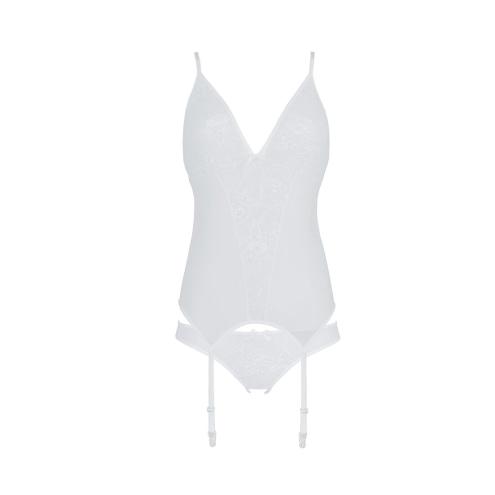 Корсет із пажами Ursula Corset white S/M — Passion