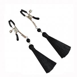 Затискачі для сосків Art of Sex - Nipple clamps Black Tassels - 4