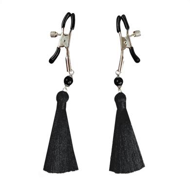 Затискачі для сосків Art of Sex - Nipple clamps Black Tassels