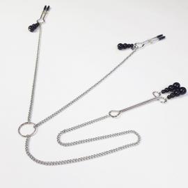 Затискачі для сосків та клітора Art of Sex - Nipple and clit clamps Black Pearl - 3
