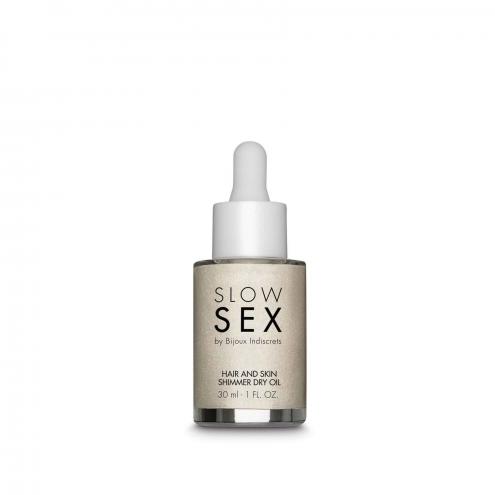 Сухое масло-шиммер для волос и тела Bijoux Indiscrets Slow Sex Hair and skin shimmer dry oil
