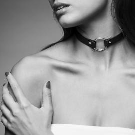 Чокер з екошкіри Bijoux Indiscrets Maze – Single Choker Black - 1