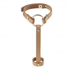 Пара браслетів на зап'ясті та палець Bijoux Indiscrets MAZE Hand Bracelet Harness Brown - 1