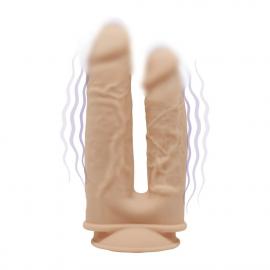 Подвійний фалоімітатор з вібрацією SilexD Double Gusto Flesh Motor - 1