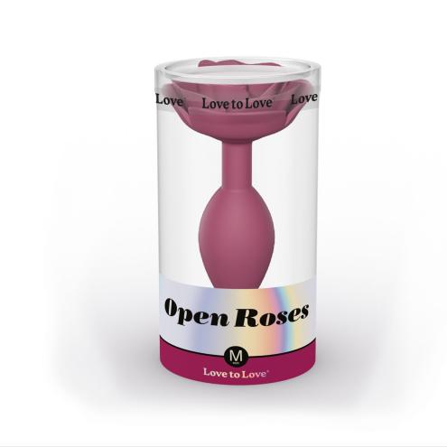 Силіконова анальна пробка Love To Love OPEN ROSES - PLUM STAR, M SIZE