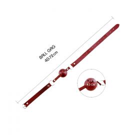 Повітропроникний кляп Alive Discretion Red - 3