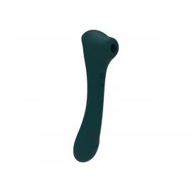 Вибратор вакуумно-клиторальный стимулятор 2-в-1 Alive Quiver Teal - 3