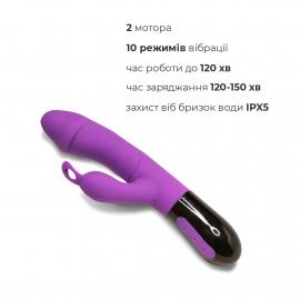 Вібратор-кролик Adrien Lastic Ares 2.0 з петелькою для пальця - 6