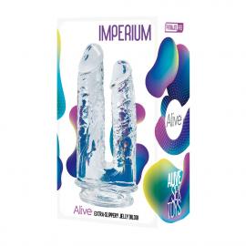 Прозорий фалоімітатор Alive Imperium Jelly Dildo для подвійного проникнення - 2
