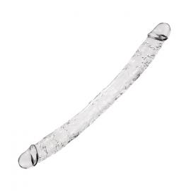 Прозрачный двусторонний фаллоимитатор Alive Supreme Jelly Dildo - 1
