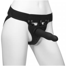 Страпон унісекс Doc Johnson Body Extensions – Be Aroused, вібрація, пульт керування, порожниста насадка - 1