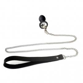 Силіконова анальна пробка Art of Sex Silicone Anal Plug with Leash size S - 1