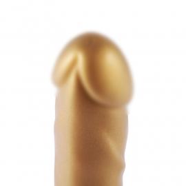 Золотий фалоімітатор Hismith 6.8″ Golden Silicone Dildo - 3