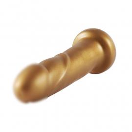 Золотий фалоімітатор Hismith 6.8″ Golden Silicone Dildo - 2