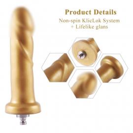Золотий фалоімітатор Hismith 6.8″ Golden Silicone Dildo - 1