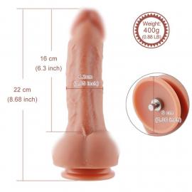 Фалоімітатор для секс-машин Hismith 8.3″ 2-layers Silicone Flesh Dildo - 4