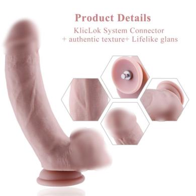 Силіконовий фалоімітатор для секс-машин Hismith 8.3″ Silicone Dildo