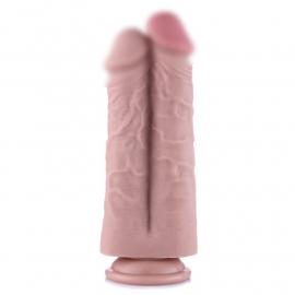 Подвійний дилдо для секс-машин Hismith 8.5  Two Cocks One Hole Silicone Dildo - 1