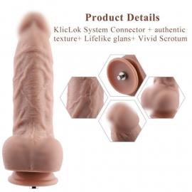 Гнучкий фалоімітатор для секс-машин Hismith 9.25″ Silicone Dildo - 1