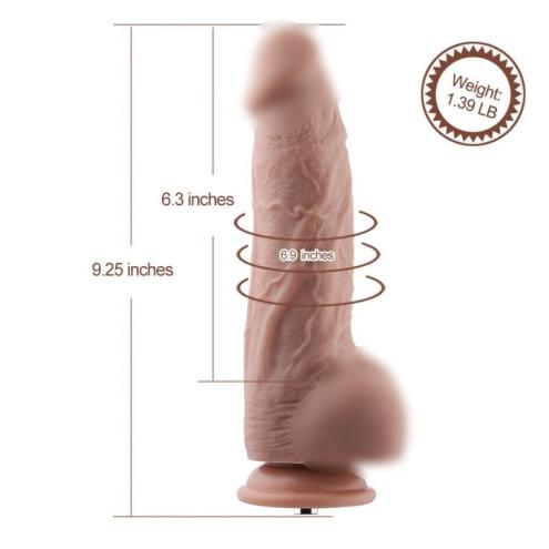 Гнучкий фалоімітатор для секс-машин Hismith 9.25″ Silicone Dildo