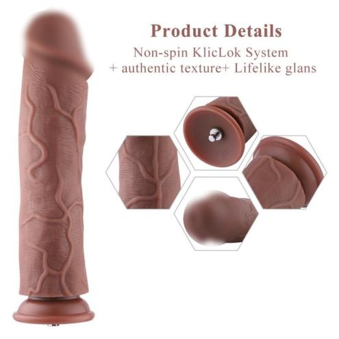 Силіконовий фалоімітатор для секс-машин Hismith 11″ Silicone Dildo