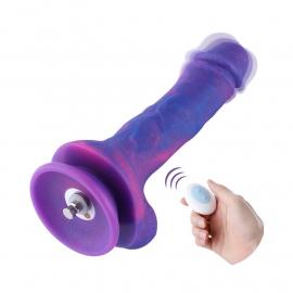 Фаллоимитатор 8.2 с вибрацией для секс-машин Hismith Purple Silicone Dildo with Vibe, KlicLok - 2