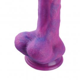 Фаллоимитатор 8.2 с вибрацией для секс-машин Hismith Purple Silicone Dildo with Vibe, KlicLok - 7
