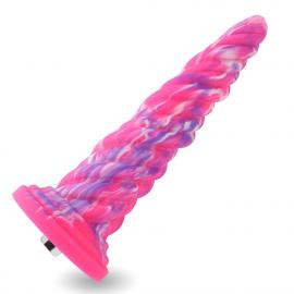 Фалоімітатор 10.12″ для секс-машин Hismith Silicone Dildo rose Monster Series - 4