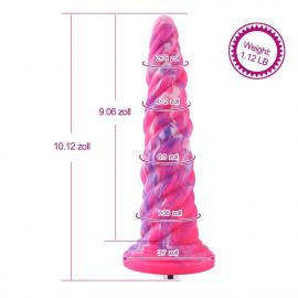 Фалоімітатор 10.12″ для секс-машин Hismith Silicone Dildo rose Monster Series - 3