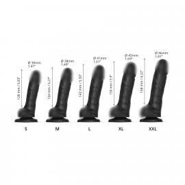 Реалістичний фалоімітатор Strap-On-Me Sliding Skin Realistic Dildo Black - Size S - 4