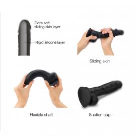 Реалістичний фалоімітатор Strap-On-Me Sliding Skin Realistic Dildo Black - Size S - 6