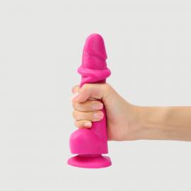 Реалістичний фалоімітатор Strap-On-Me Sliding Skin Realistic Dildo Fuchsia - Size S - 4