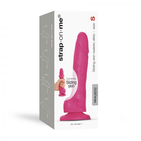 Реалістичний фалоімітатор Strap-On-Me Sliding Skin Realistic Dildo Fuchsia - Size S