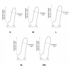 Реалістичний фалоімітатор Strap-On-Me Sliding Skin Realistic Dildo Fuchsia - Size S - 2