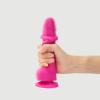 Реалистичный фаллоимитатор Strap-On-Me Sliding Skin Realistic Dildo Fuchsia - Size S