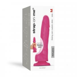 Реалістичний фалоімітатор Strap-On-Me Sliding Skin Realistic Dildo Fuchsia - Size М - 7