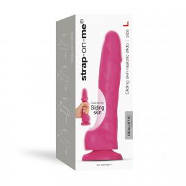 Реалістичний фалоімітатор Strap-On-Me Sliding Skin Realistic Dildo Fuchsia - Size L - 3
