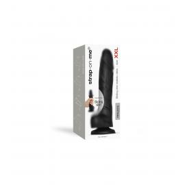 Реалістичний фалоімітатор Strap-On-Me Sliding Skin Realistic Dildo Black - Size XXL - 8