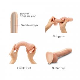 Реалістичний фалоімітатор Strap-On-Me Sliding Skin Realistic Dildo Vanille - Size XXL - 5