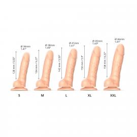 Реалістичний фалоімітатор Strap-On-Me Sliding Skin Realistic Dildo Vanille - Size L - 6