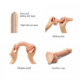Реалістичний фалоімітатор Strap-On-Me Sliding Skin Realistic Dildo Vanille - Size L - 7