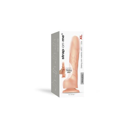 Реалистичный фаллоимитатор Strap-On-Me Sliding Skin Realistic Dildo Vanille - Size XL