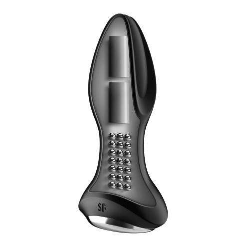 Анальная смарт вибропробка с жемчужным массажем Satisfyer Rotator Plug 2+ Black