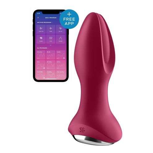 Анальная смарт вибропробка с жемчужным массажем Satisfyer Rotator Plug 2+ Violet