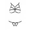 Комплект белья из стреп Passion Exclusive ARMANDA SET L/XL, black
