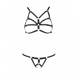 Комплект белья из стреп Passion Exclusive ARMANDA SET L/XL, black - 5