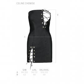 Мини-платье из экокожи CELINE CHEMISE black S/M — Passion - 5