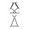 Портупея зі стреп з мереживом Passion Exclusive LORRY BRA XXL/XXXL, black