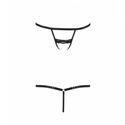 Трусики-стрепи Passion Exclusive SHELLY THONG XXL/XXXL, black