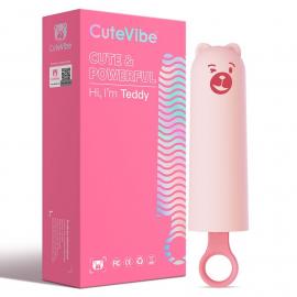 Вібратор CuteVibe Teddy Pink (Black Dildo) - 2